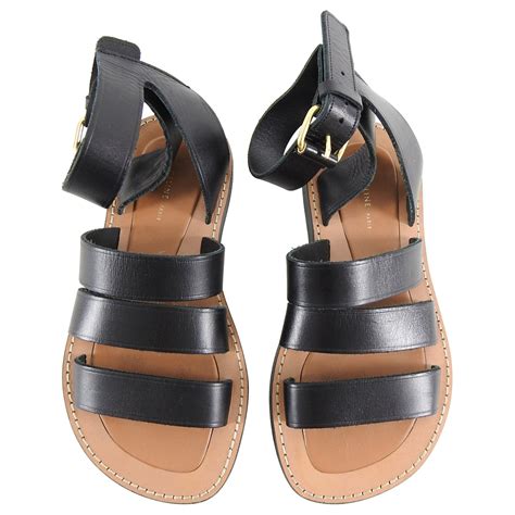 celine flat shoes|celine black leather sandals flat.